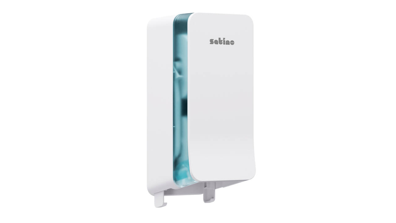 Toiletpapierdispenser Satino JT3 Hyginity systeemrol duo wit 333422