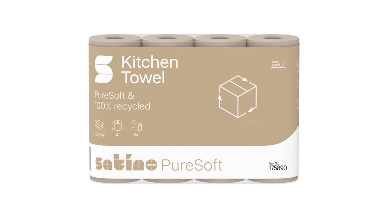 Keukenrol Satino PureSoft 3-laags 4x64 vel naturel 175890
