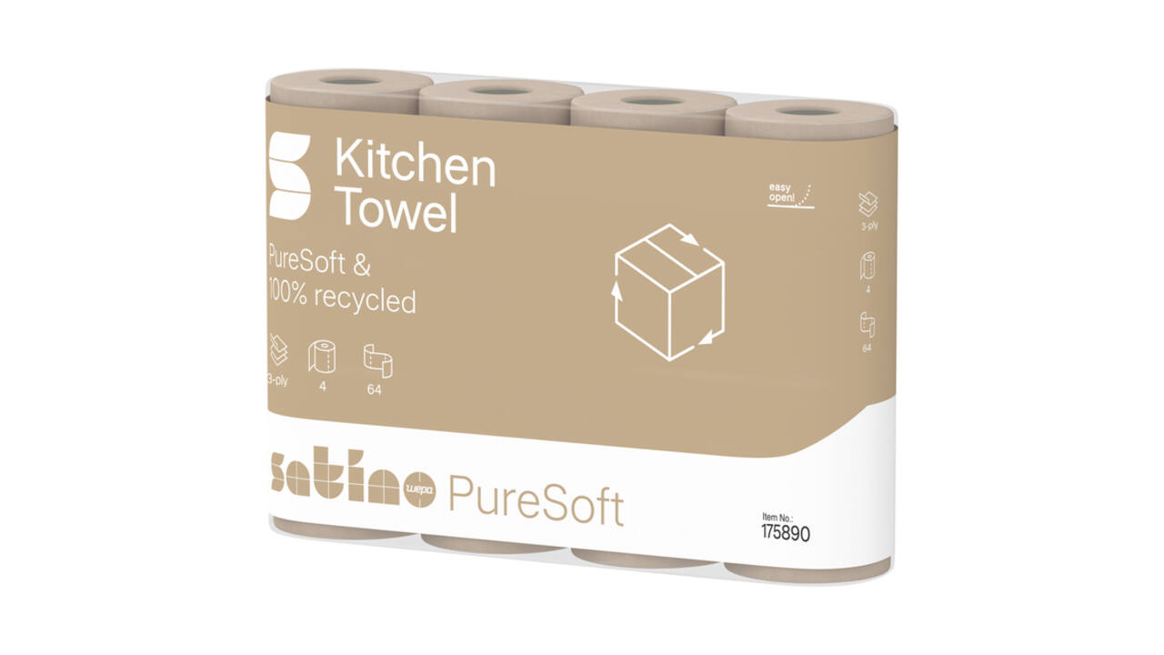 Keukenrol Satino PureSoft 3-laags 4x64 vel naturel 175890