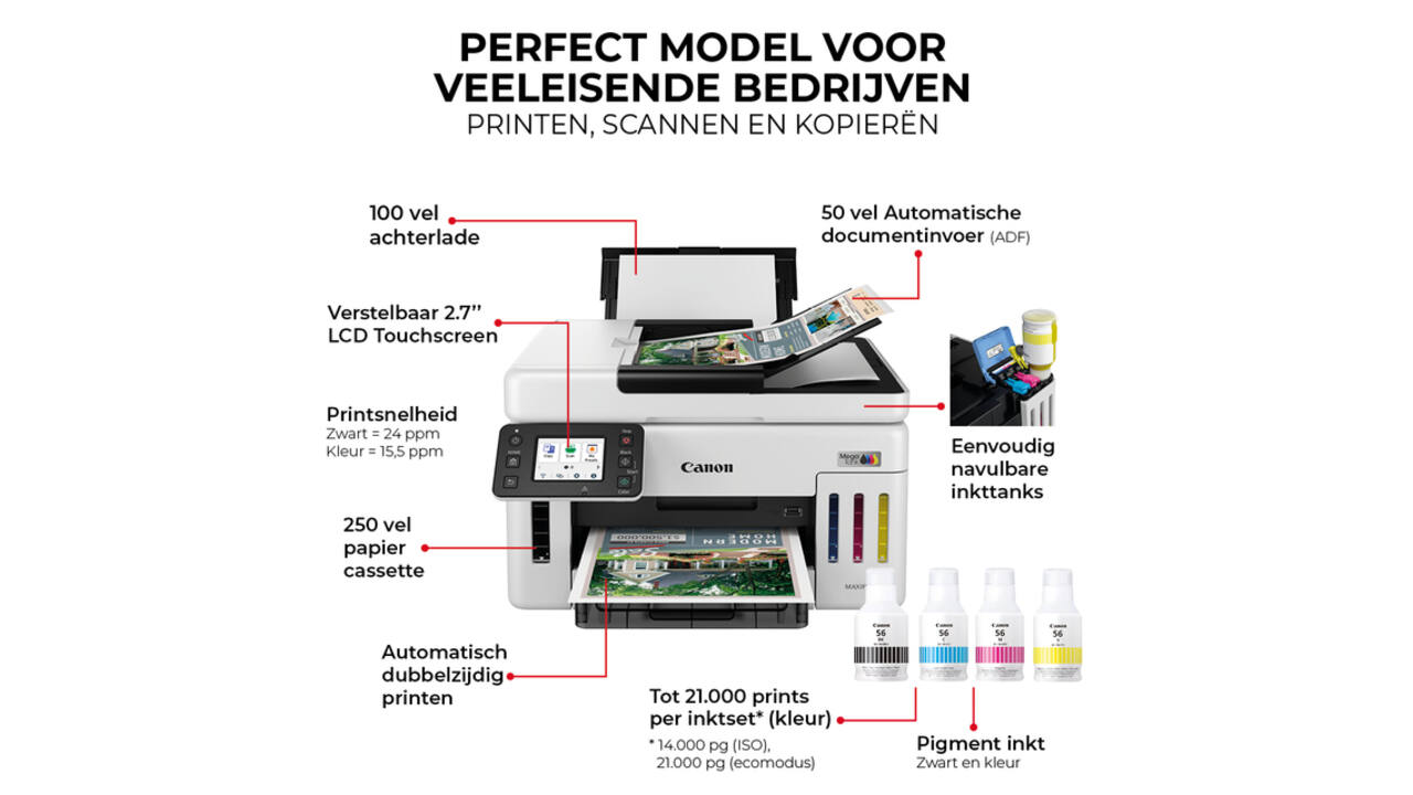 Multifunctional inktjet printer Canon MAXIFY GX6150