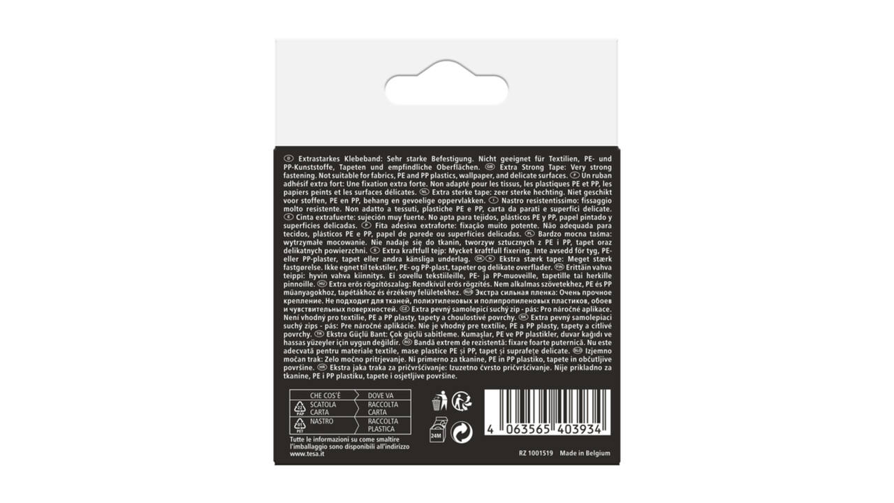 Klittenband tesa Ultra Power Lock Tape 100cmx25mm zwart