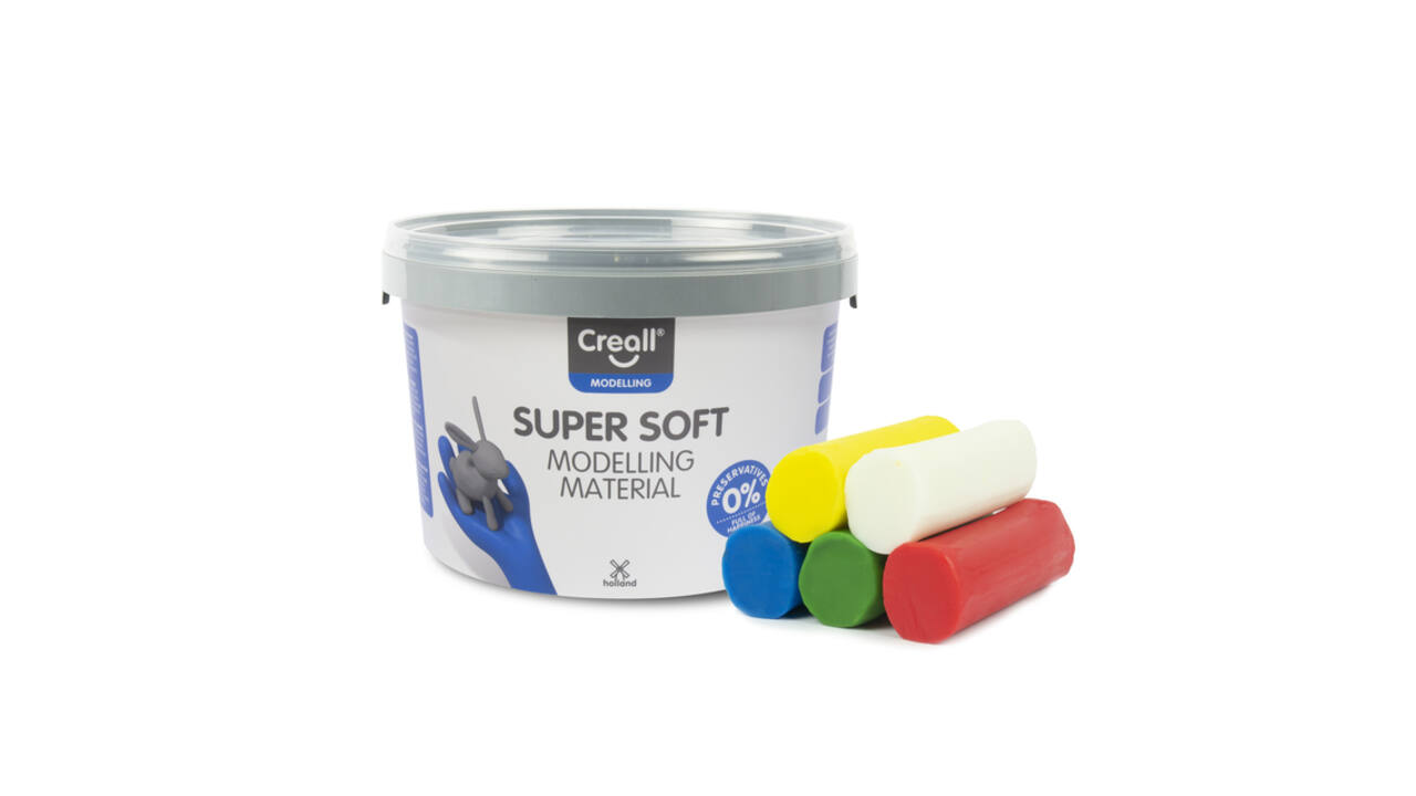 Klei Creall supersoft rood/blauw/groen/geel/wit 1750gram