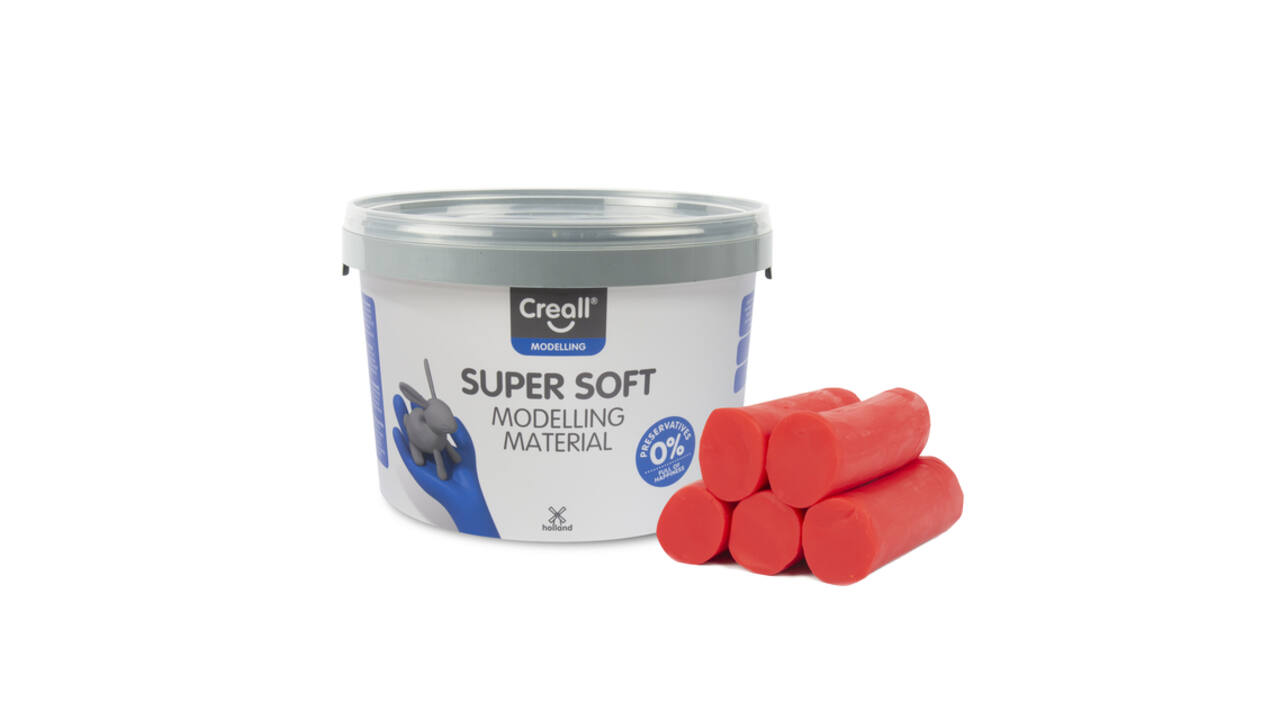 Klei Creall supersoft rood 1750gram