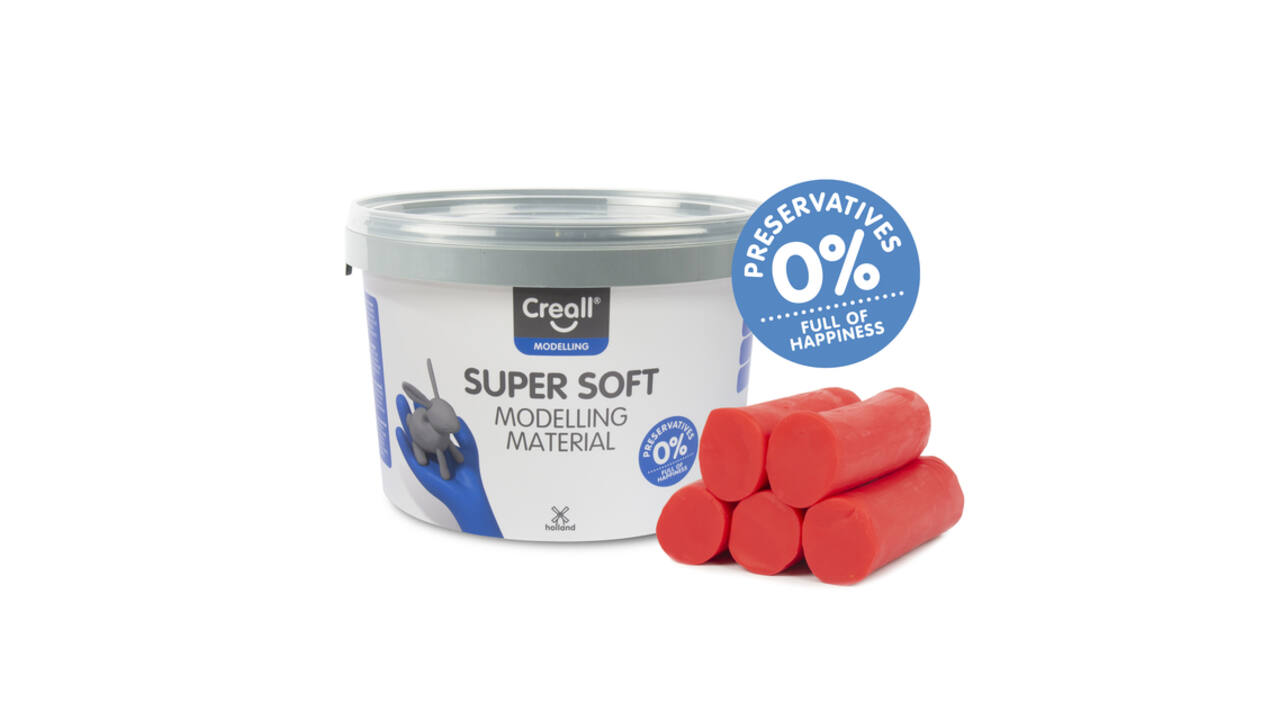 Klei Creall supersoft rood 1750gram