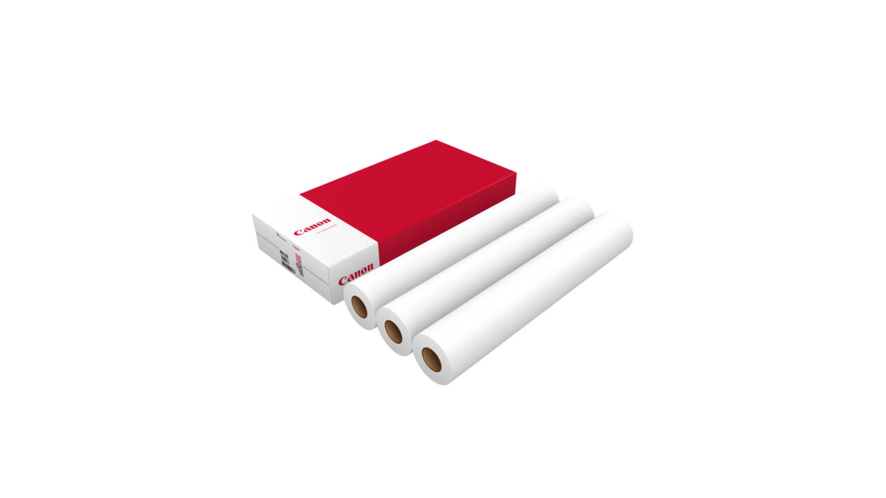 Inkjetpapier Canon 610mmx45m 90gr mat gecoat 3 rollen