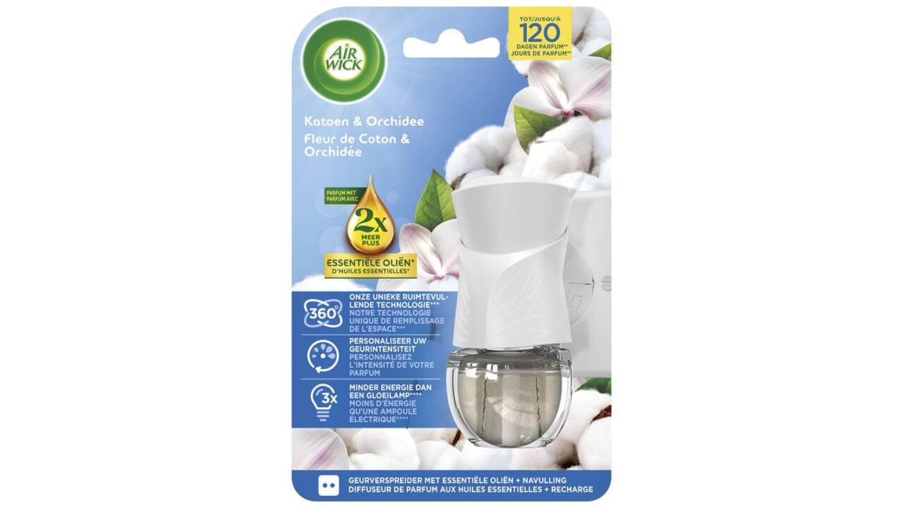 Luchtverfrisser AirWick Electrical Soft Cotton Flower Starter Kit 19ml