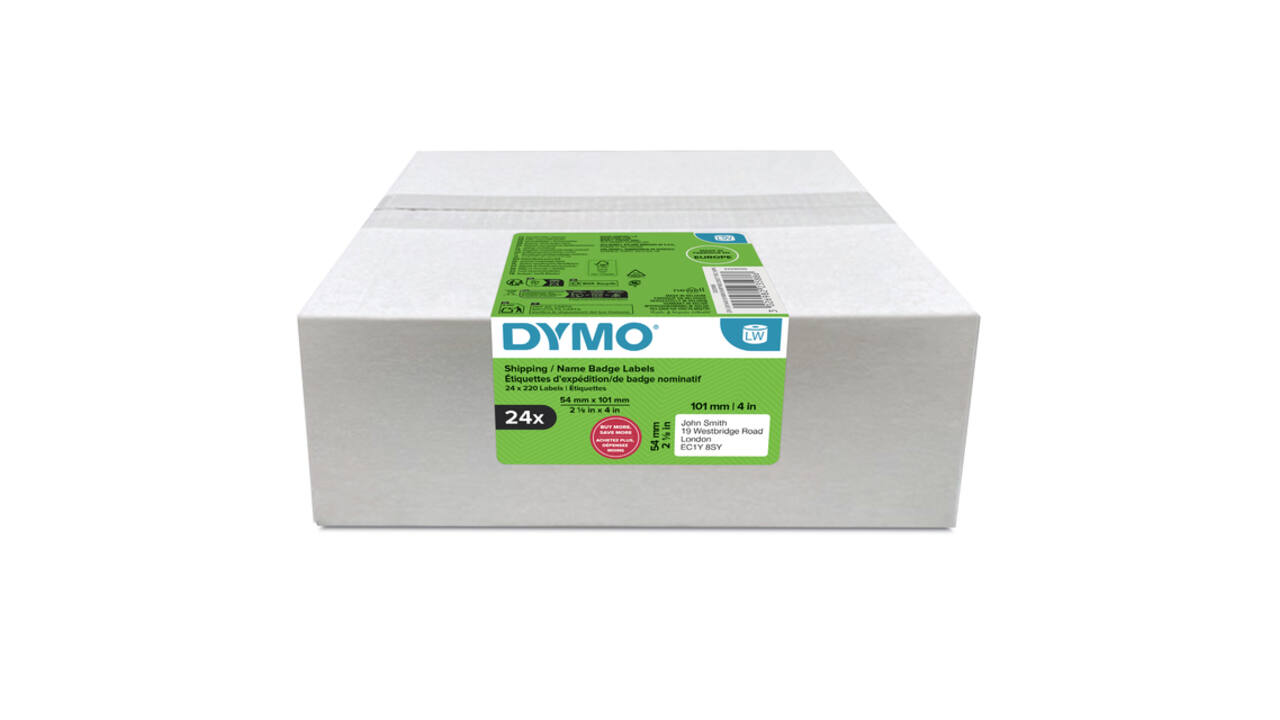 Etiket Dymo LabelWriter naamkaart 54x101mm 24 rollen á 220 stuks wit