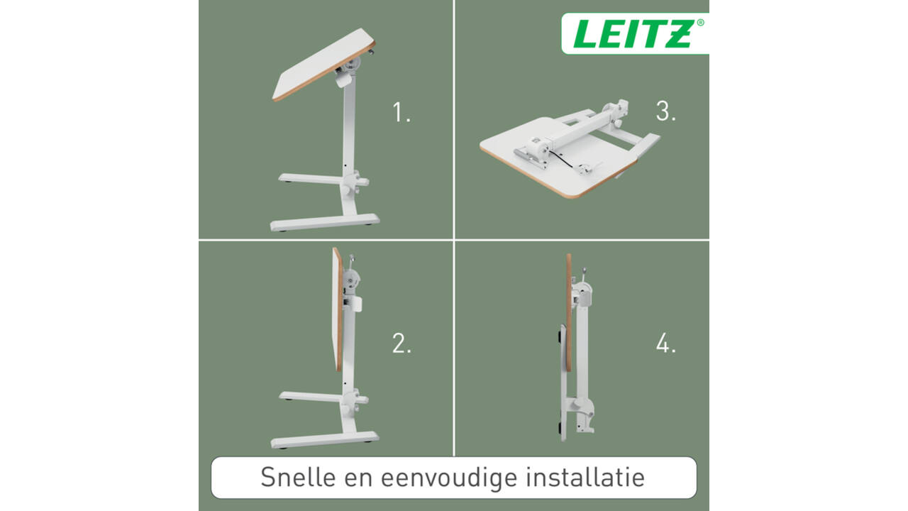 Zit-sta bureau Leitz Ergo compact inklapbaar