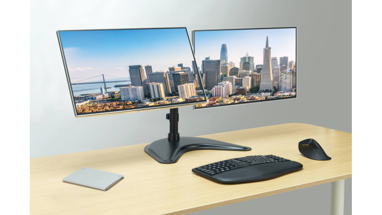 Monitorstandaard Kensington SmartFit Ergo vrijstaand dubbel