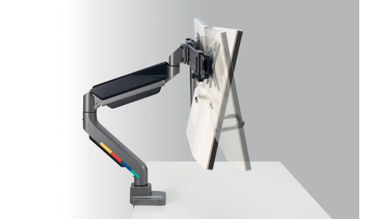 Monitorarm Kensington SmartFit dubbel dwarsbalk en handgreep