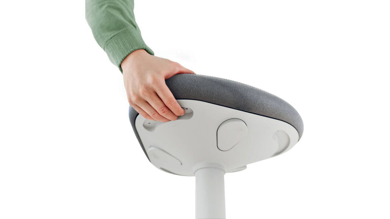 Actieve zit-sta kruk Leitz Ergo met gasveer 57-82 cm grijs