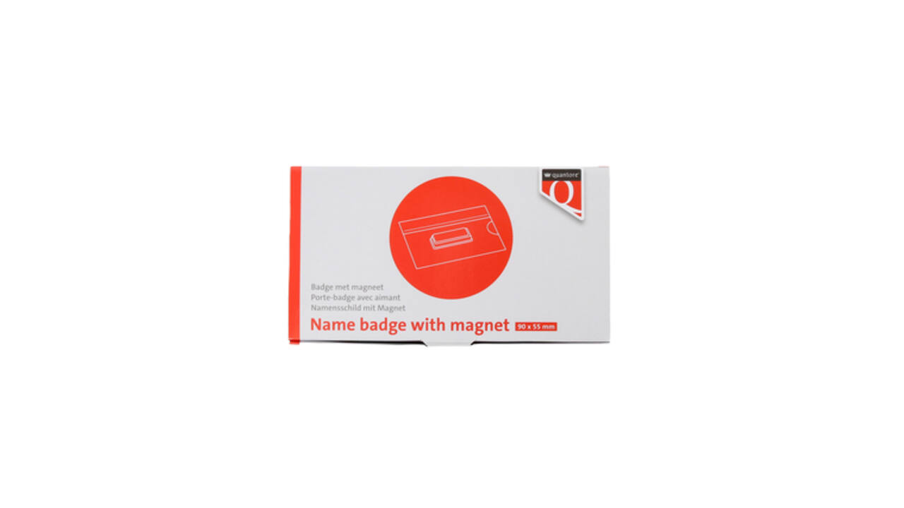 Badge Quantore magnetisch 55x90mm