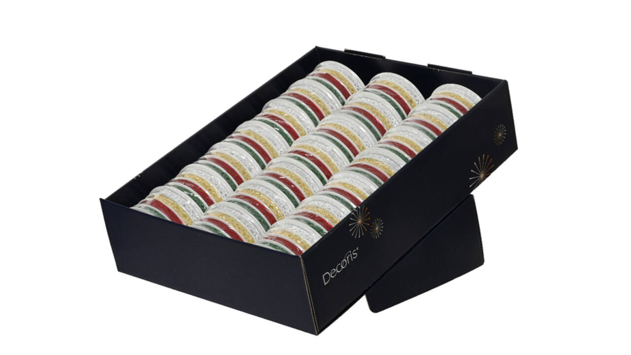 Cadeaulint Decoris rol met 4 kleuren assorti