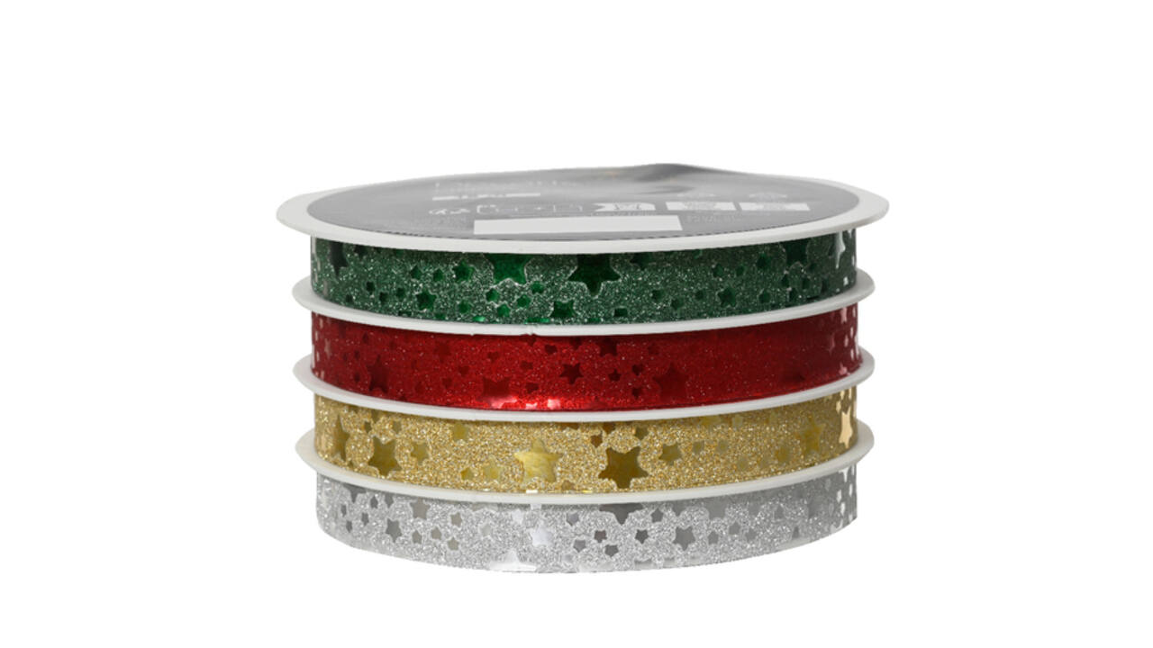 Cadeaulint Decoris rol met 4 kleuren assorti
