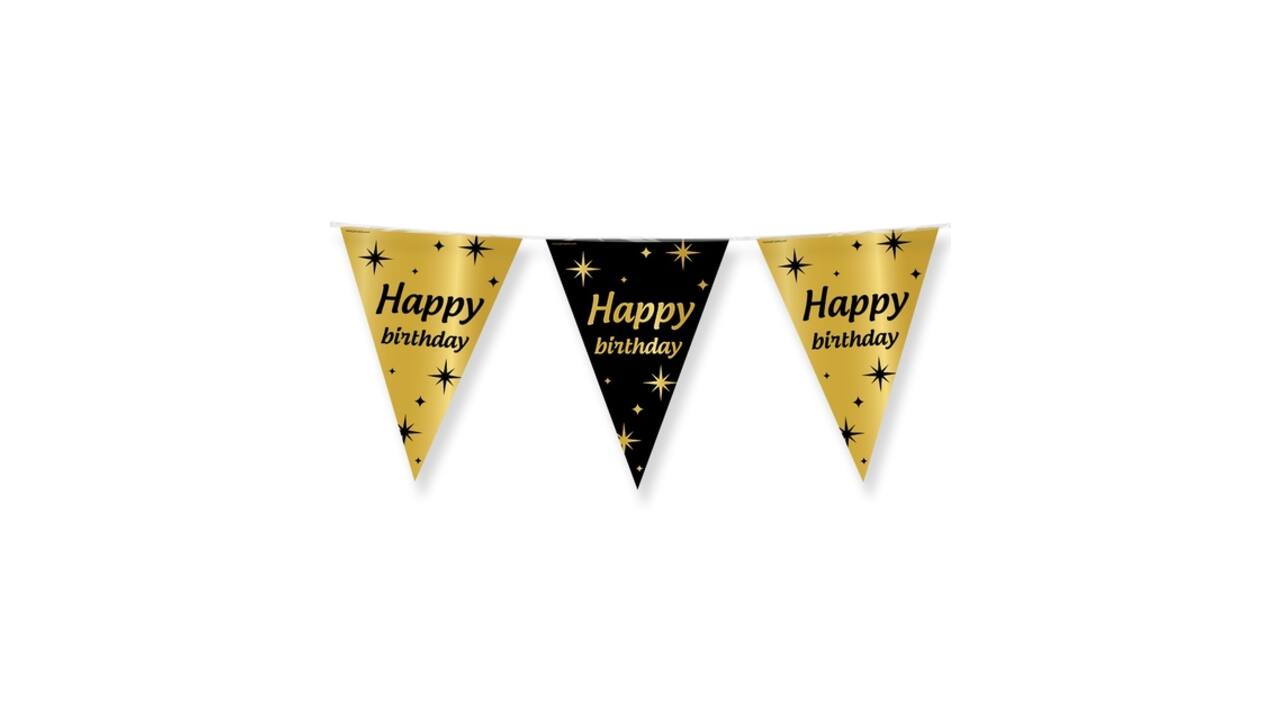 Classy Party flags foil Happy Birthday