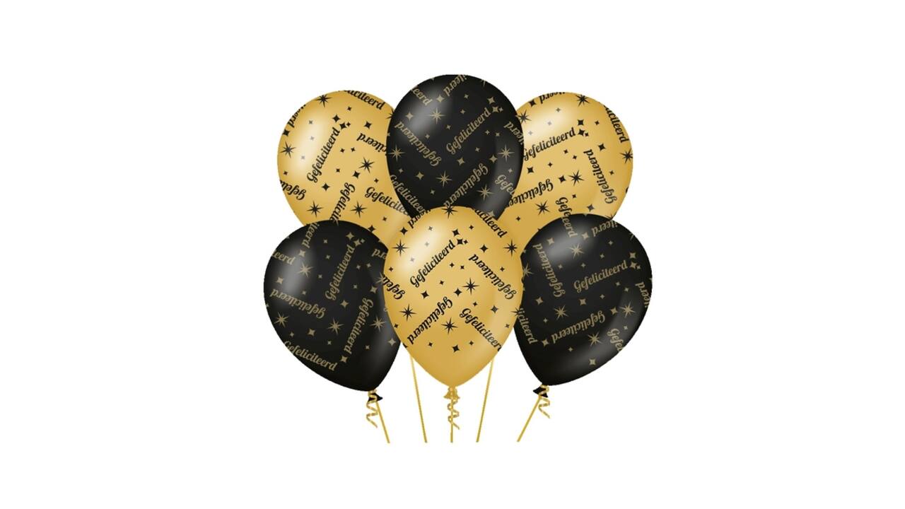 Classy party balloons Gefeliciteerd
