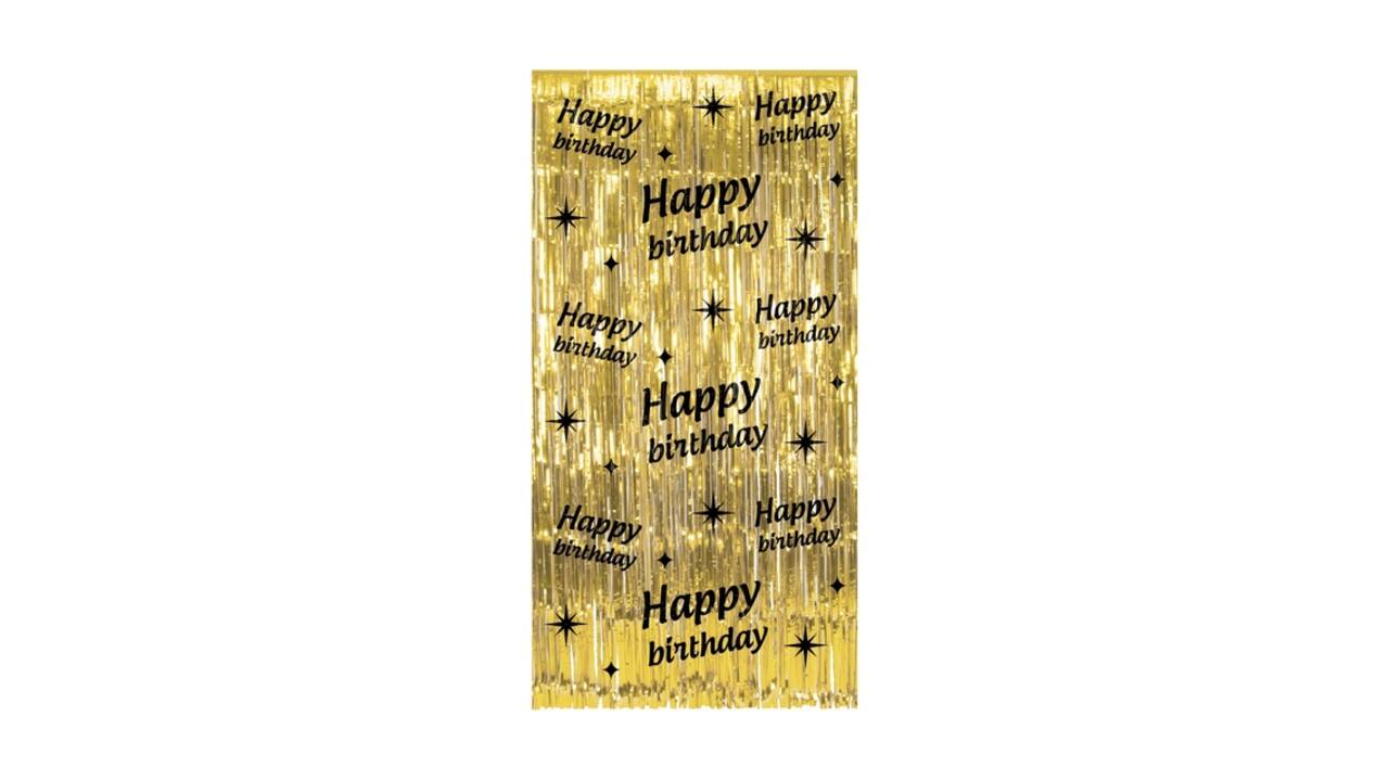 Classy Party Curtain Happy Birthday