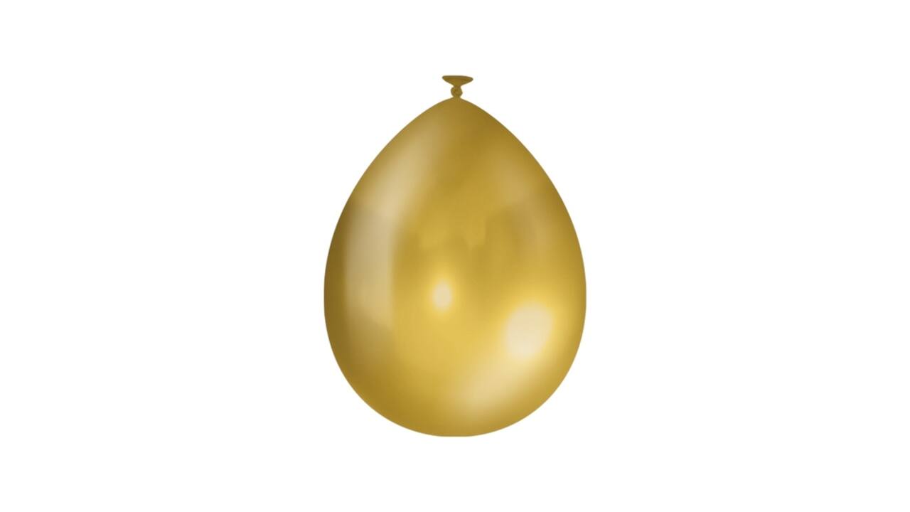 Balloons metallic 10 pcs Gold