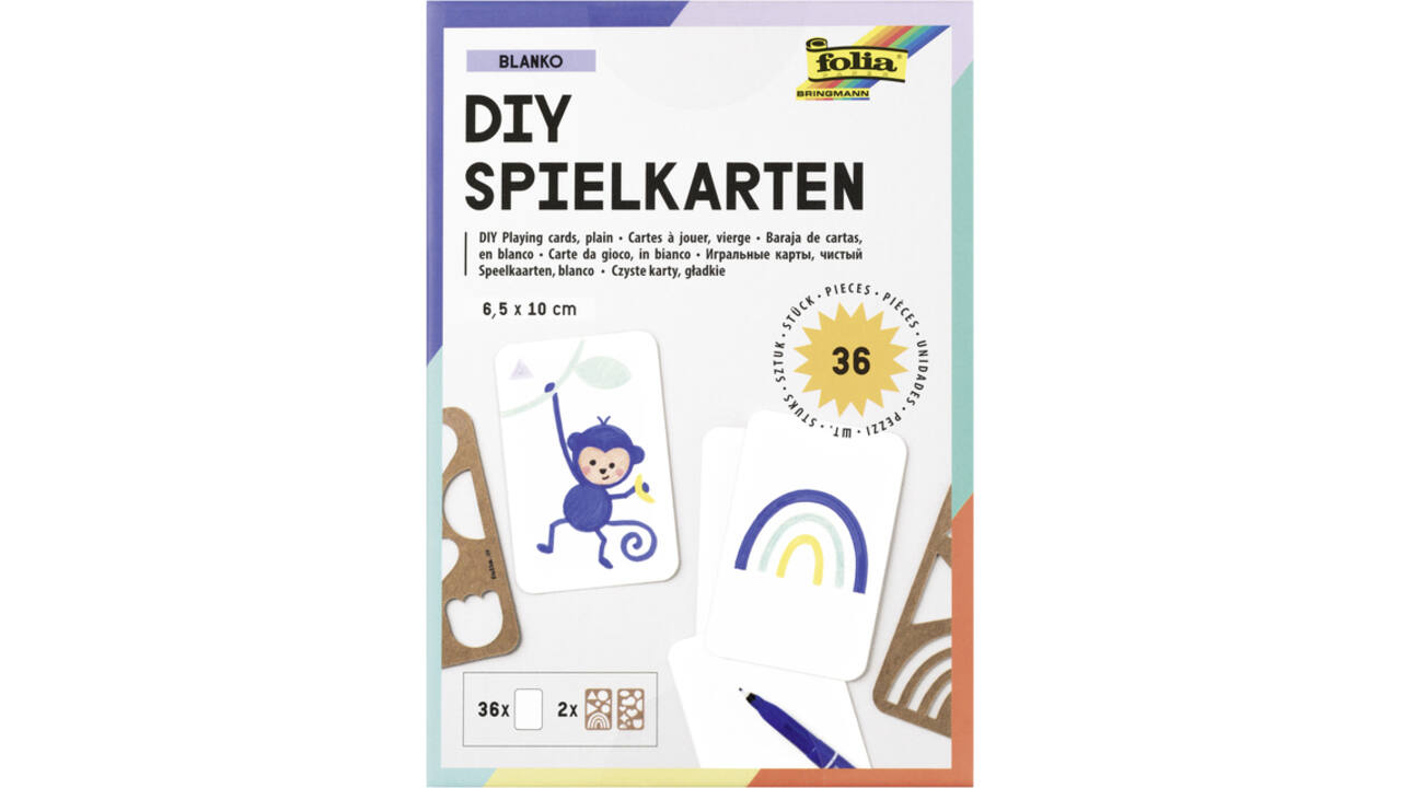 Speelkaarten Folia Blanco 6.5x10cm pak à 36 stuks