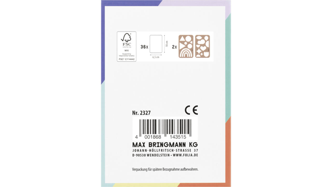 Speelkaarten Folia Blanco 6.5x10cm pak à 36 stuks