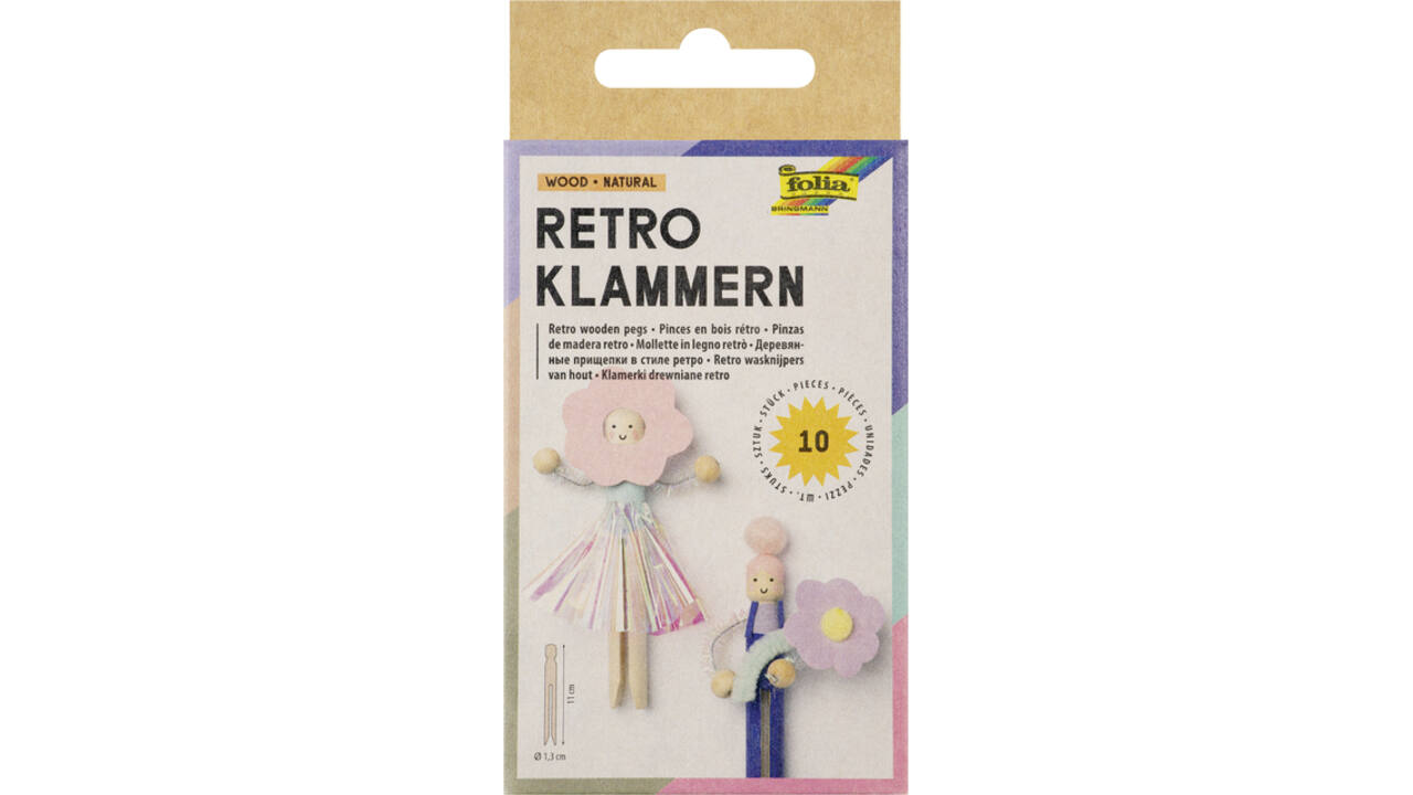 Wasknijper Folia retro pak à 10 stuks