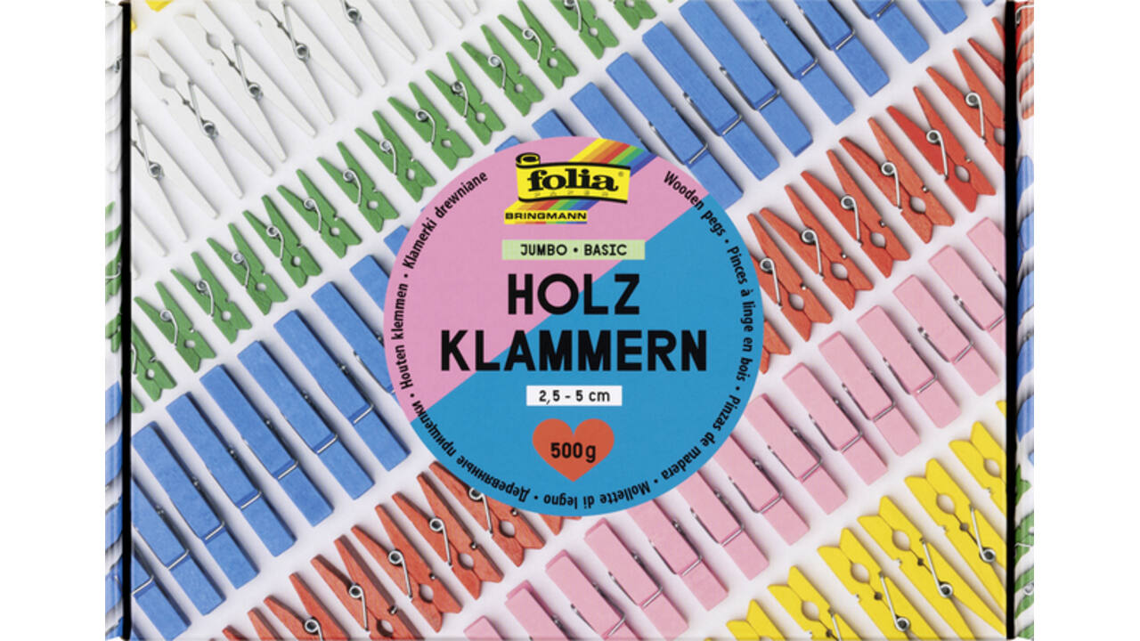 Wasknijpers Folia jumbo 500gram assorti