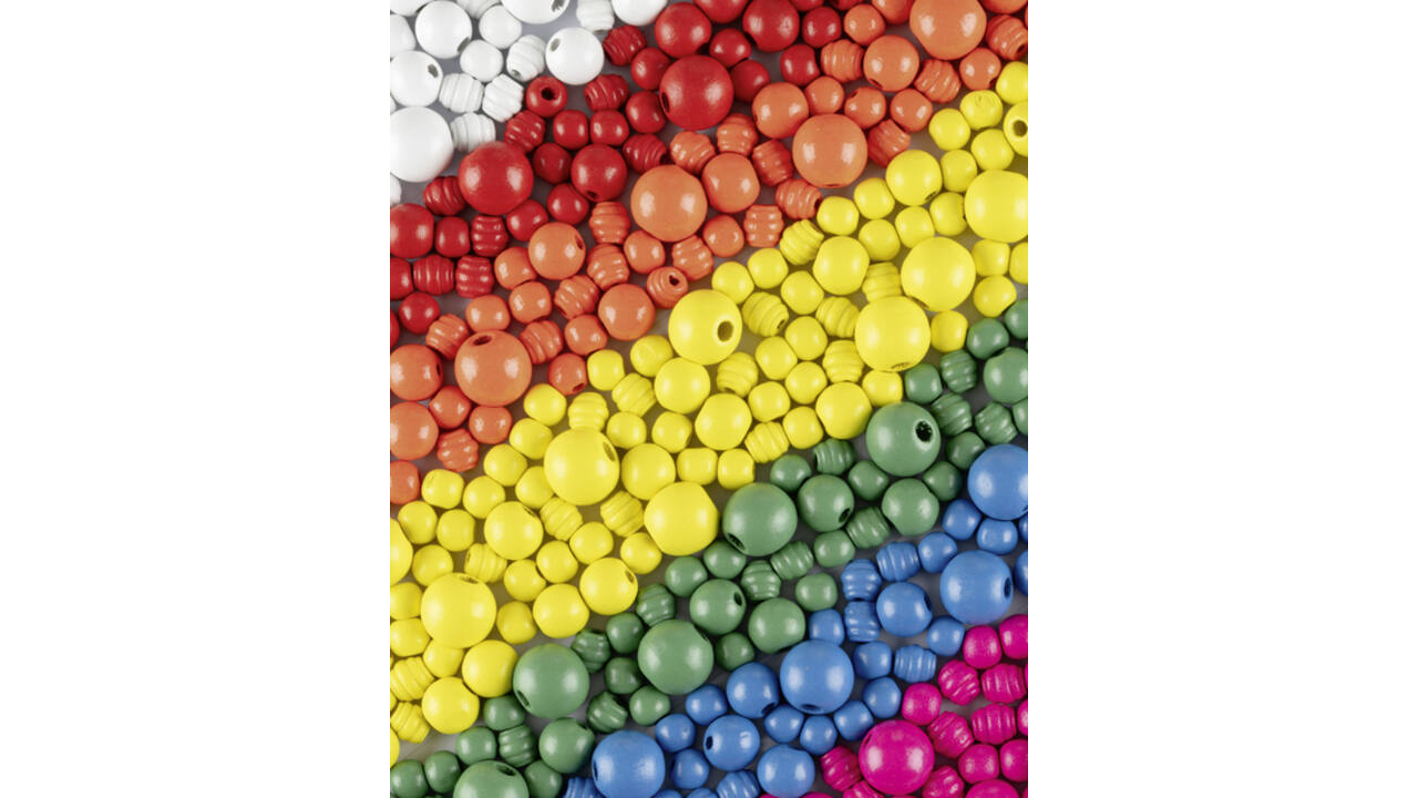 Houten kralen Folia 1000 gram assorti