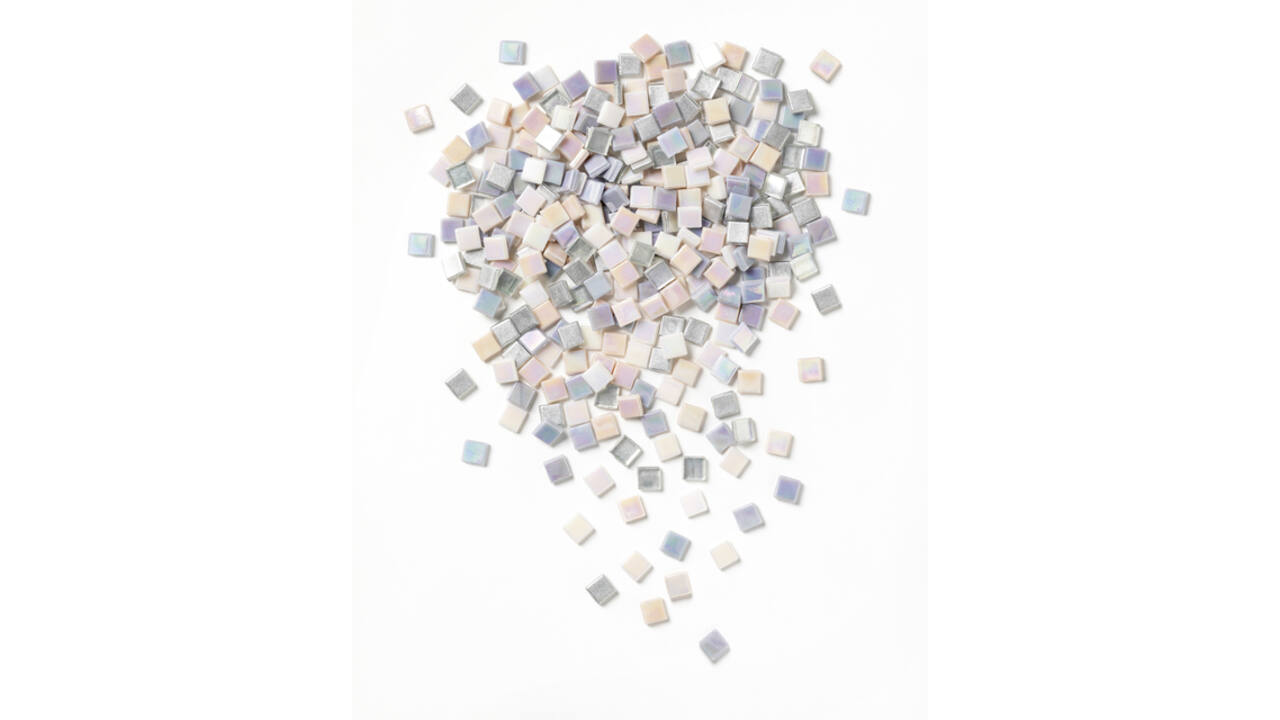 Mozaieksteentjes Folia 10x10mm glas iriserend