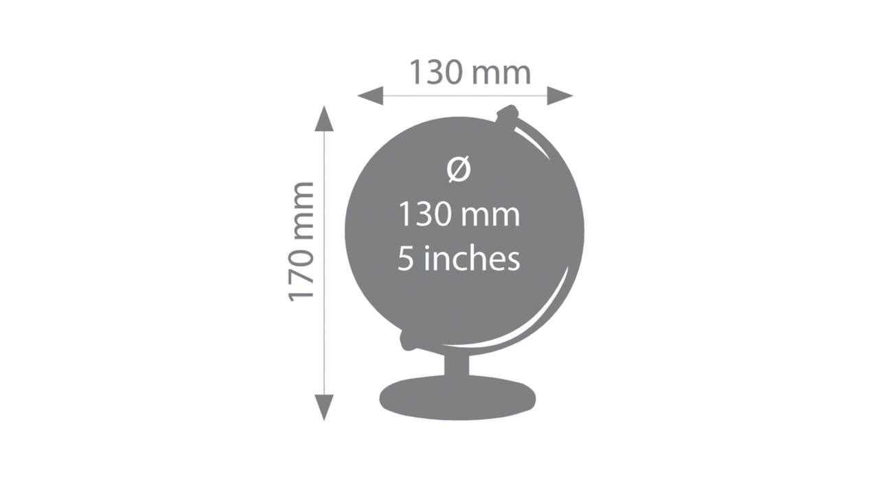 Globe Troika 13cm zwart-zilver