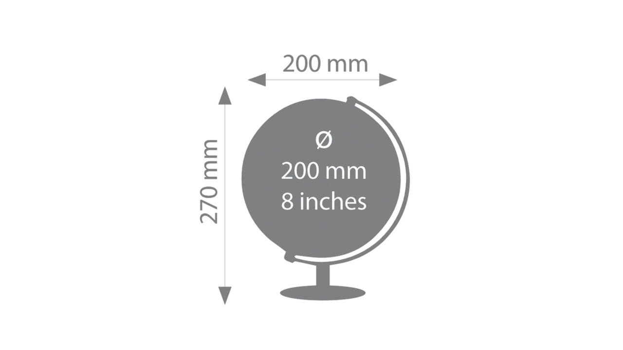 Globe Troika 20cm zwart-zilver