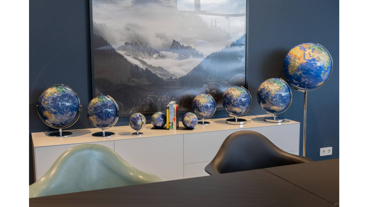 Globe Troika 20cm blauw-groen
