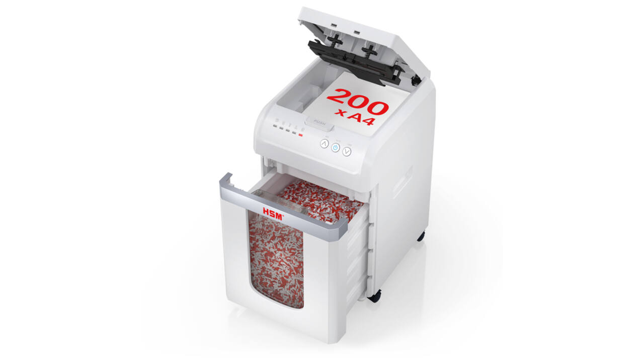 Papiervernietiger HSM shredstar Autofeed X200 snippers 4x12mm
