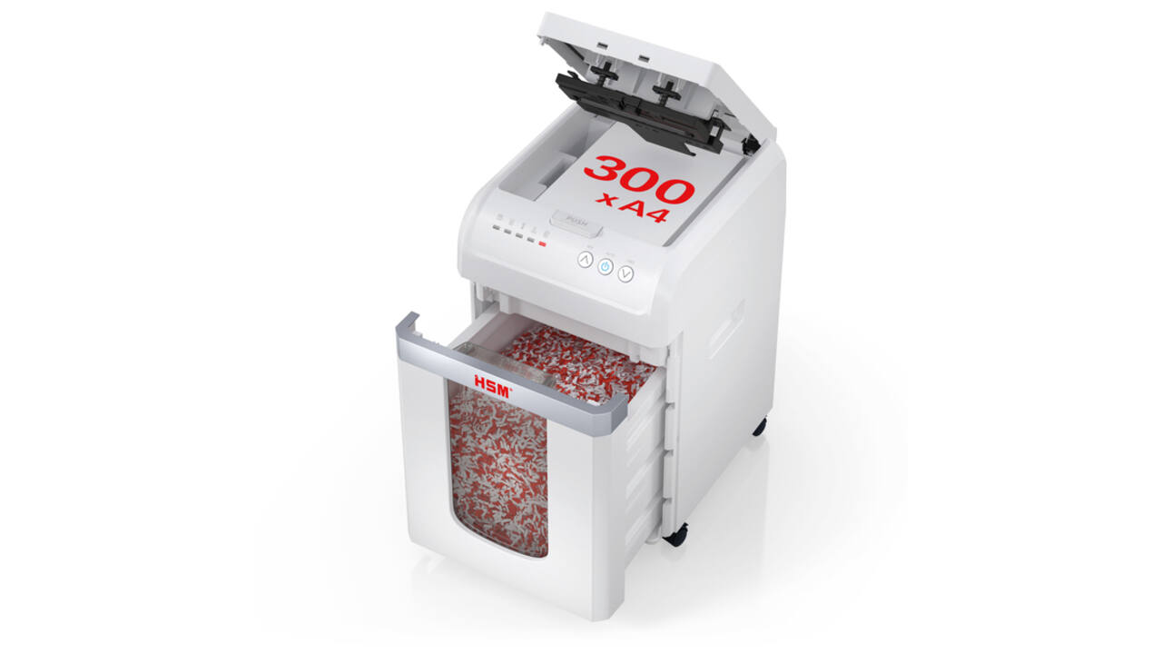 Papiervernietiger HSM shredstar Autofeed X300 snippers 4x12mm