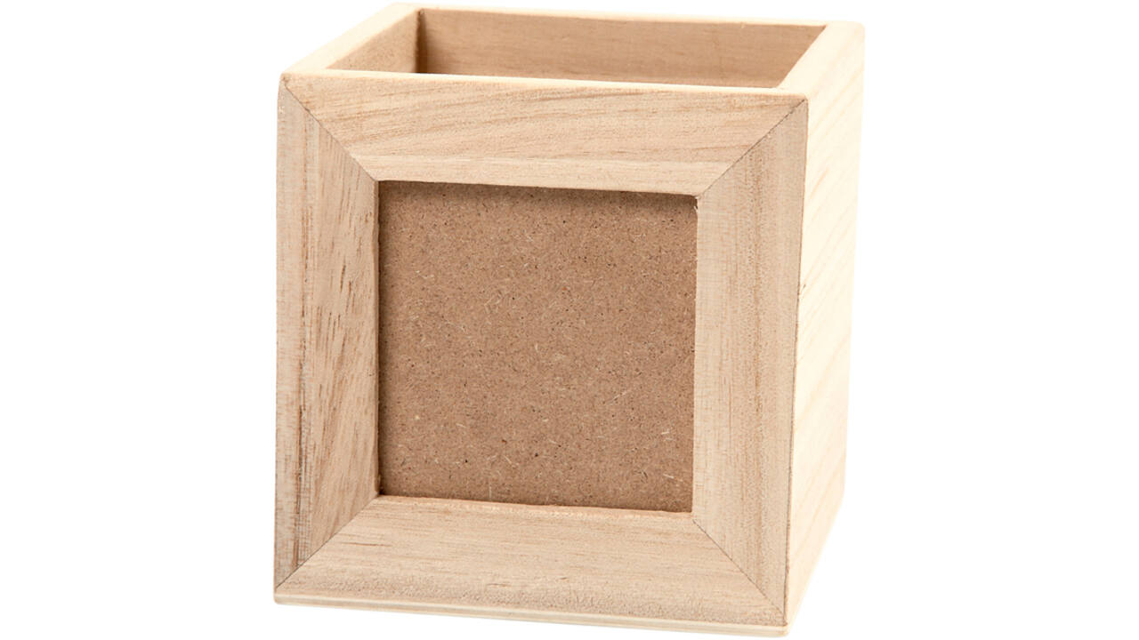 Pennenbakje Creativ Company 10x10x10cm hout