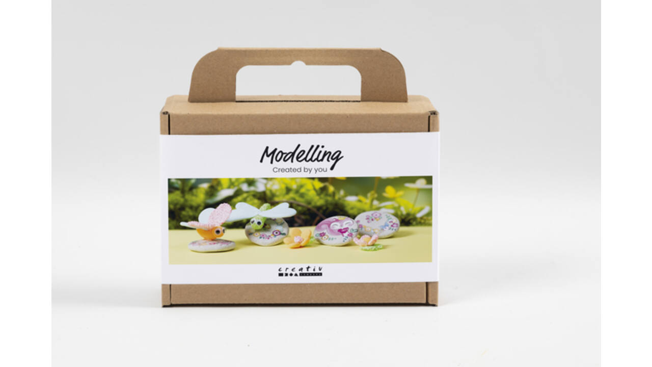 Mini Hobbyset Creativ Company boetseren steen met insect