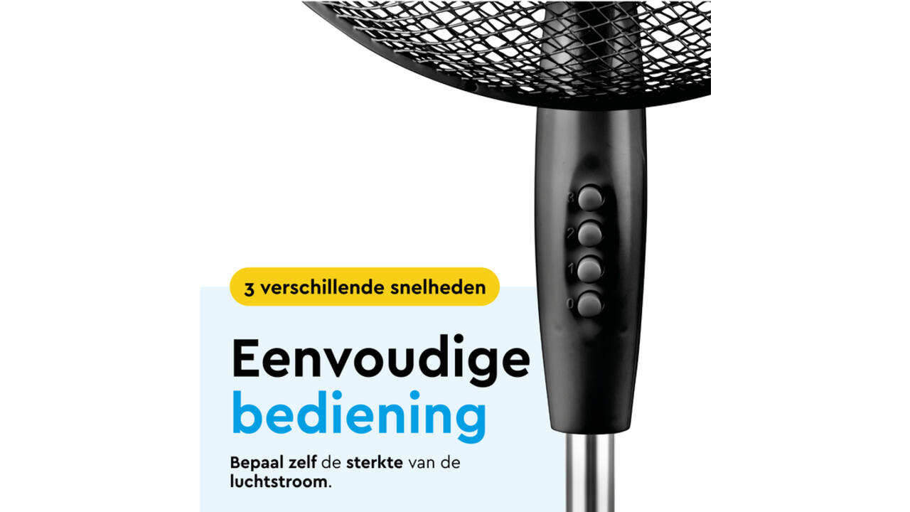 Statiefventilator BRASQ F300 Ø 40cm zwart
