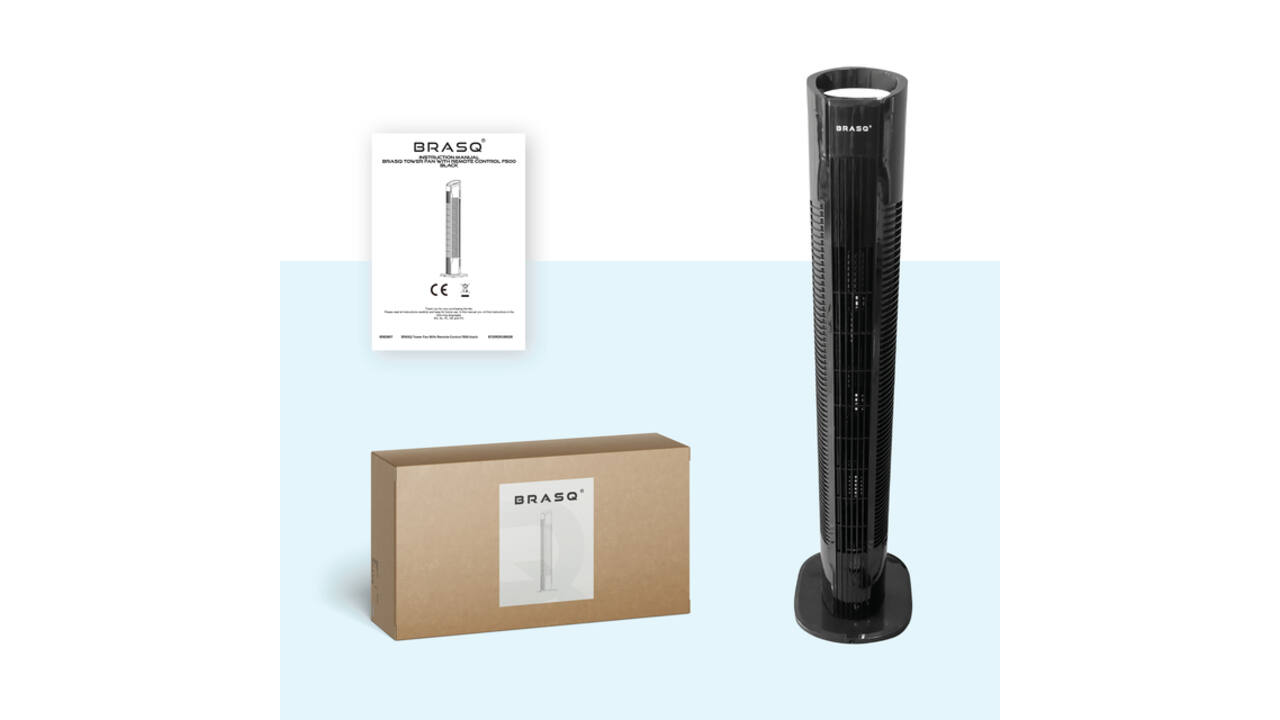 Torenventilator BRASQ F500 H79cm zwart