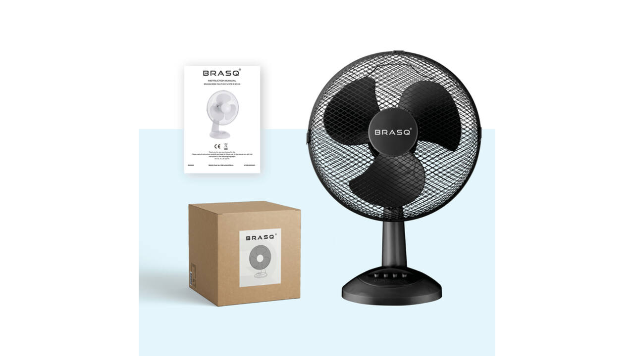Tafelventilator BRASQ F400 Ø 30cm zwart
