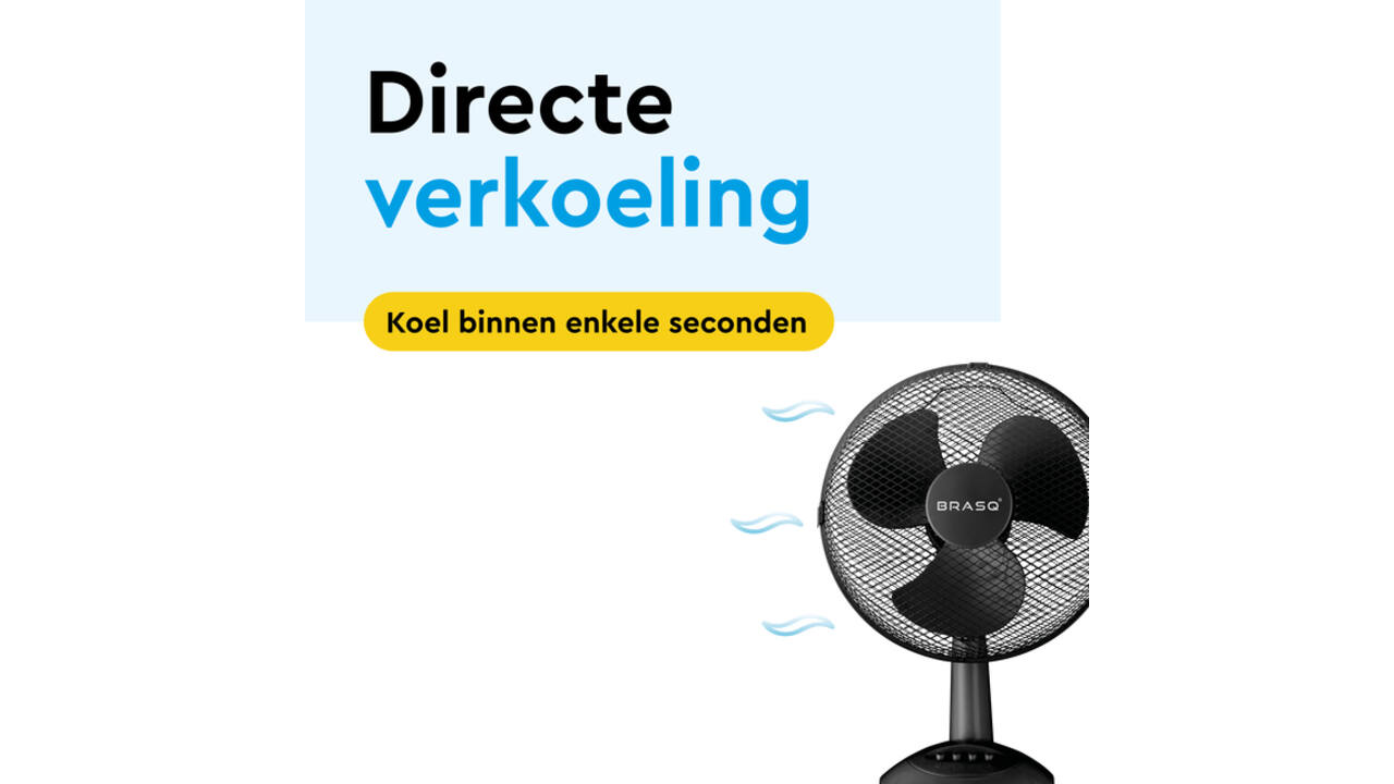 Tafelventilator BRASQ F400 Ø 30cm zwart