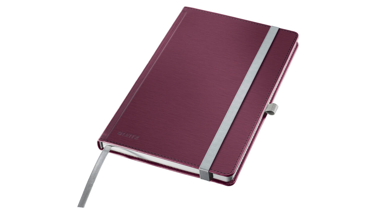 Notitieboek Leitz Style A5 lijn 160 pagina's 100gr rood