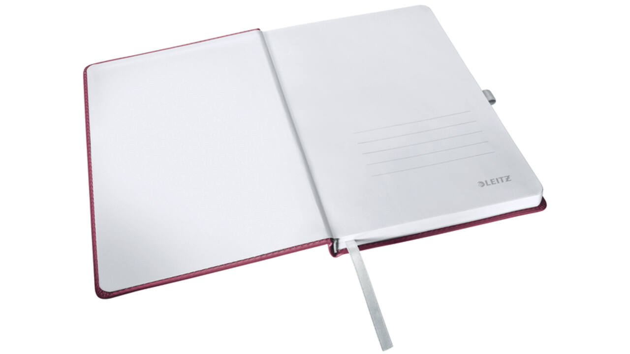 Notitieboek Leitz Style A5 lijn 160 pagina's 100gr rood
