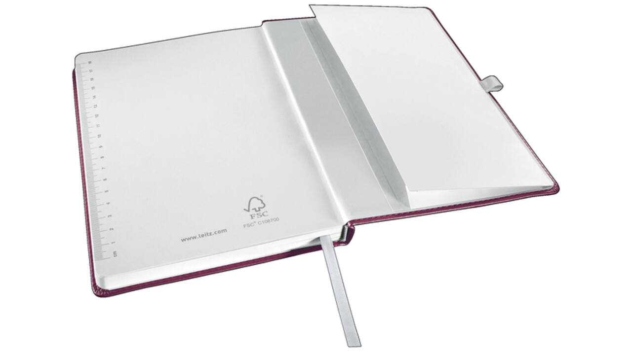 Notitieboek Leitz Style A5 lijn 160 pagina's 100gr rood