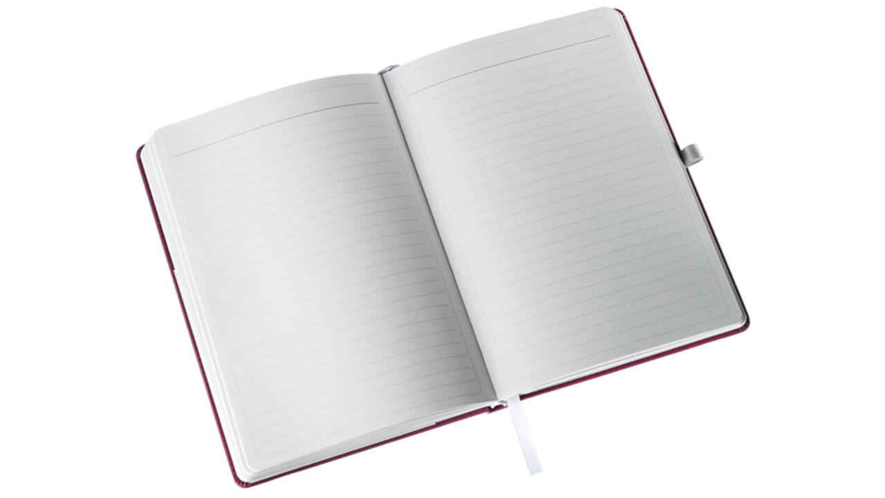 Notitieboek Leitz Style A5 lijn 160 pagina's 100gr rood