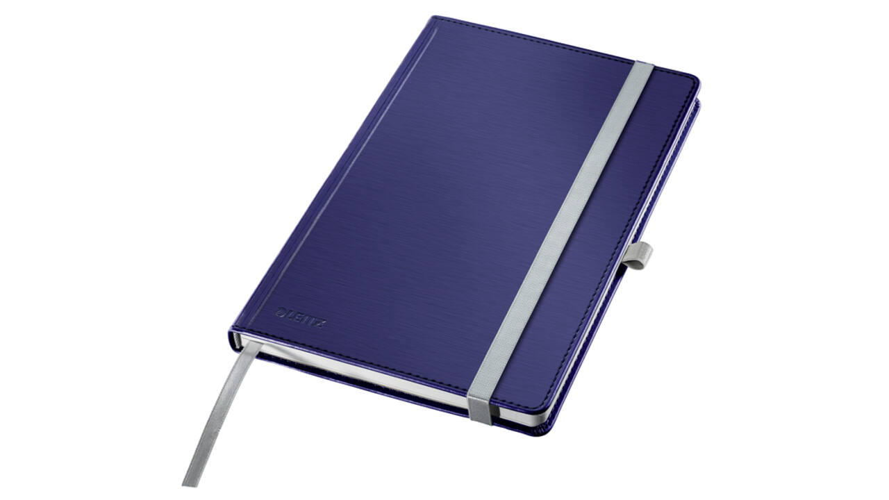 Notitieboek Leitz Style A5 lijn 160 pagina's 100gr blauw