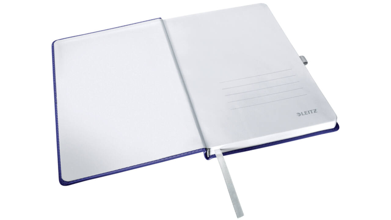 Notitieboek Leitz Style A5 lijn 160 pagina's 100gr blauw