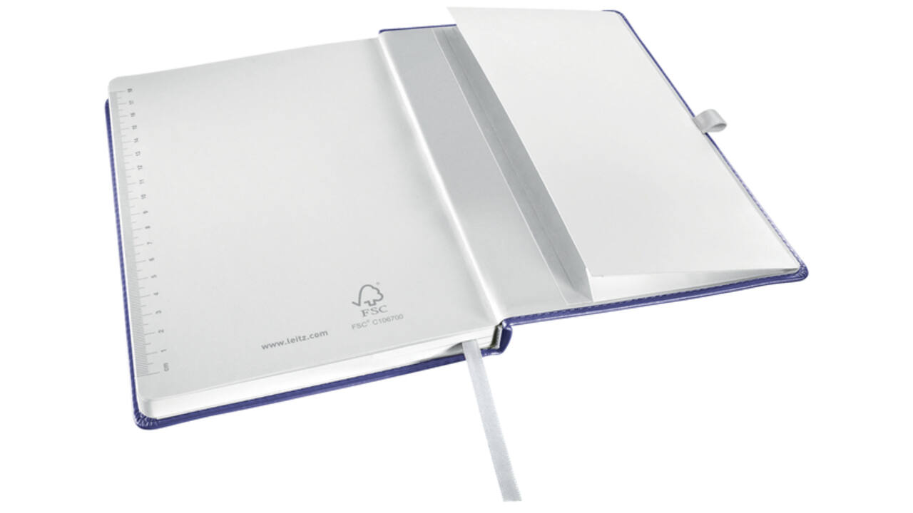 Notitieboek Leitz Style A5 lijn 160 pagina's 100gr blauw