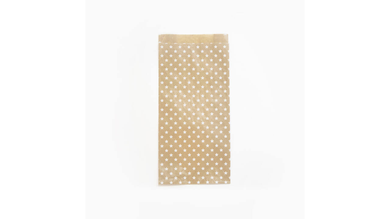 Cadeauzak Clairefontaine16x30x5cm kraft sterren 50 stuks