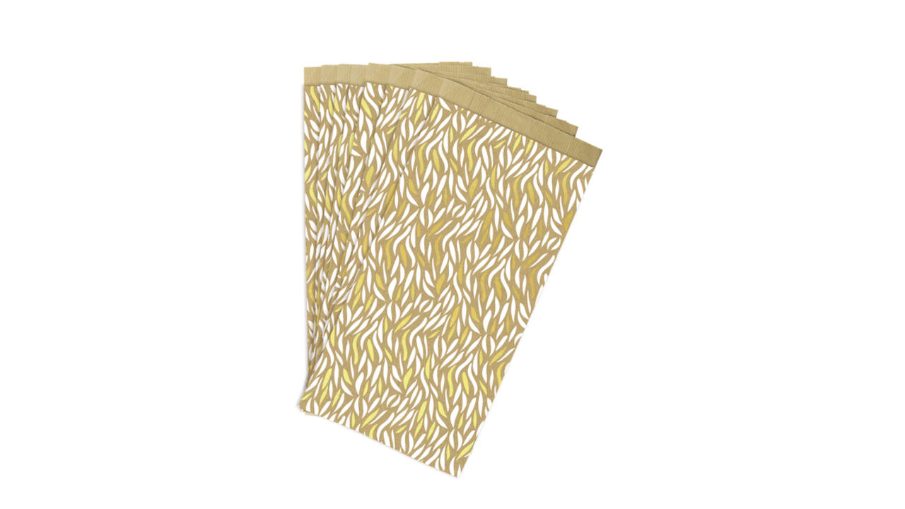 Cadeauzak Clairefontaine 12x24x4.5cm kraft golven 50 stuks