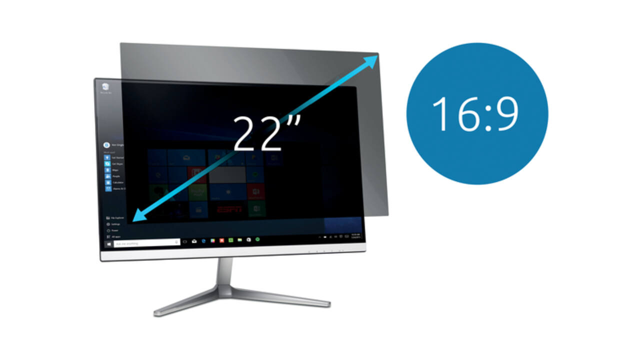Privacyfilter Kensington 2-weg voor 22" monitors 16:9