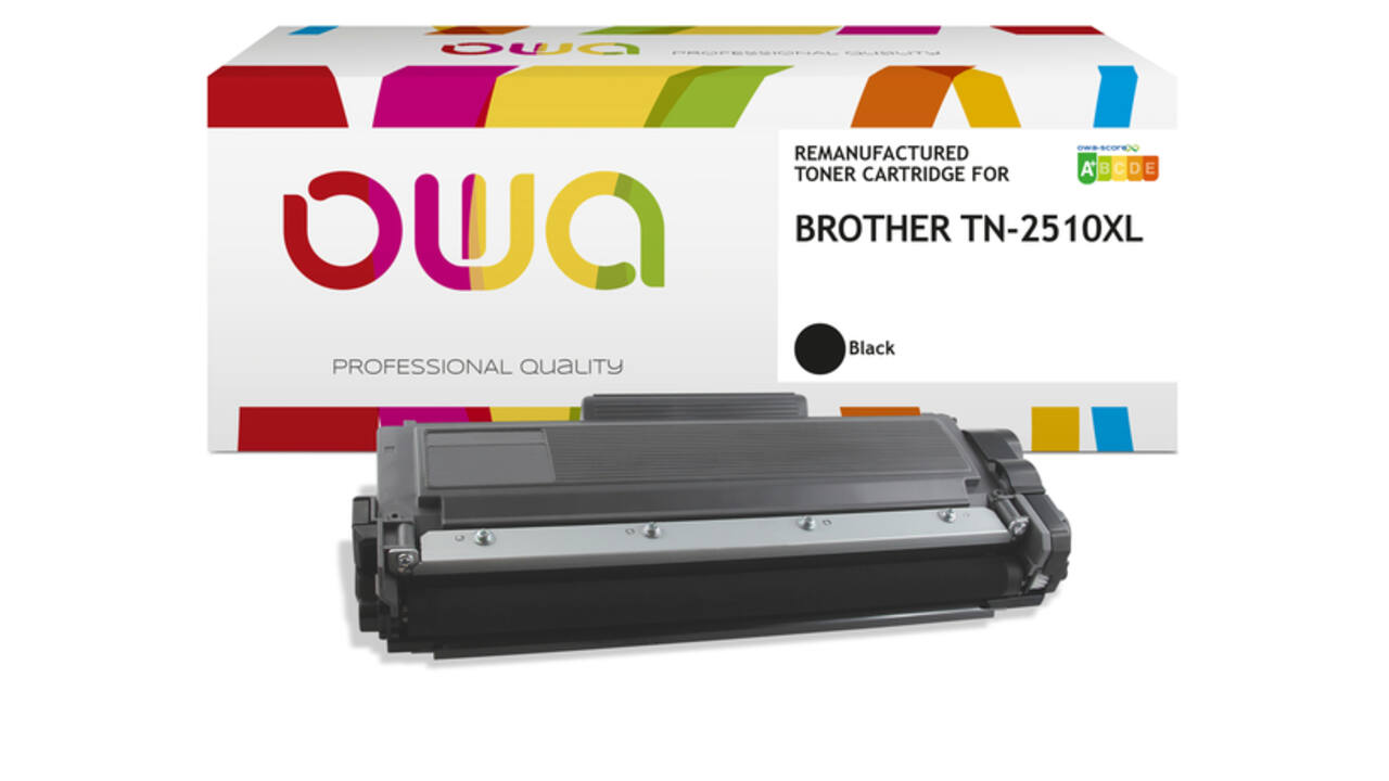 Toner OWA  alternatief tbv Brother TN-2510XL zwart